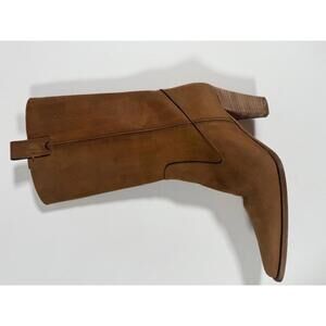 Michael Kors Womens Tan Leather Heeled Western Boots Size 7M